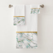 WHIRLMARBLE GREEN GOLD BADEZIMMER TOWEL SET (Insitu)