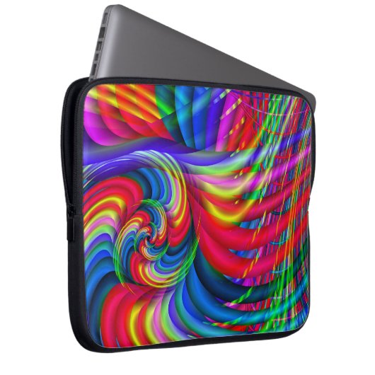 Whirlpool Abstrakt Modernes Fraktal Kunst Laptopschutzhülle (Vorne Rechts)