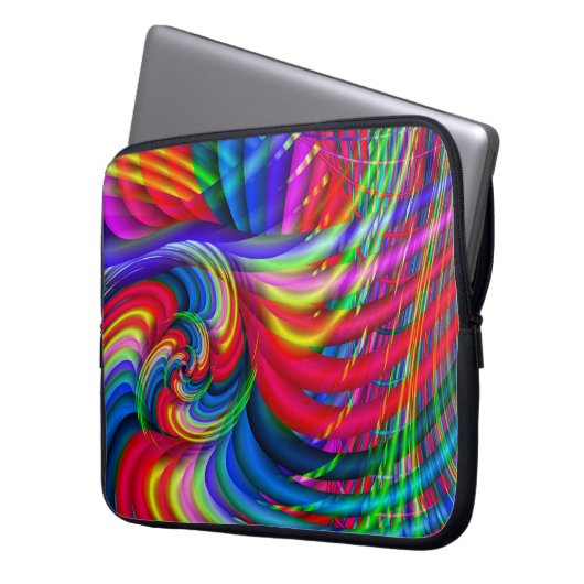 Whirlpool Abstrakt Modernes Fraktal Kunst Laptopschutzhülle (Vorderseite Links)