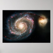 Whirlpool Galaxy - echtes Foto Poster (Vorne)