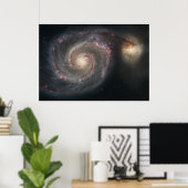 Whirlpool Galaxy (M51) und Companion Galaxy Poster (Heimbüro)