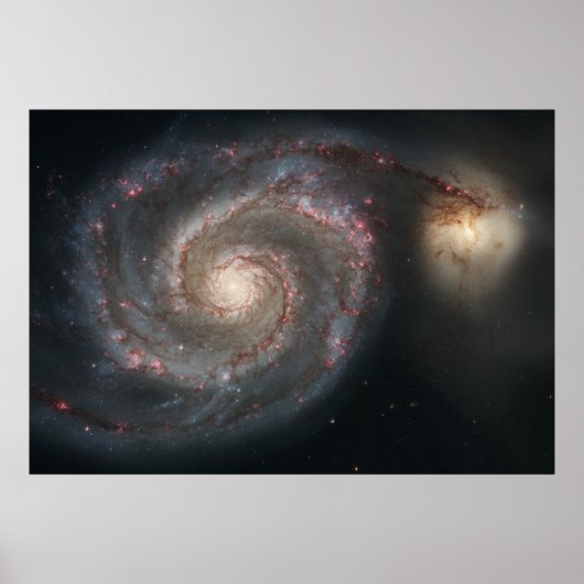 Whirlpool Galaxy (M51) und Companion Galaxy Poster (Vorne)