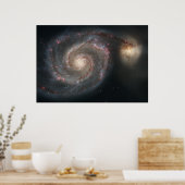 Whirlpool Galaxy (M51) und Companion Galaxy Poster (Küche)