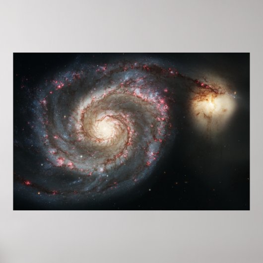 Whirlpool Galaxy Messier 51a NGC 5194 Poster (Vorne)