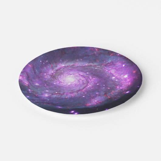 Whirlpool Galaxy Pappteller (Schrägansicht)