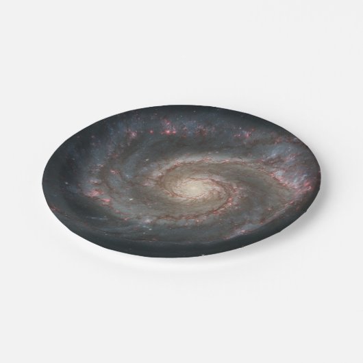 Whirlpool Galaxy Pappteller (Schrägansicht)