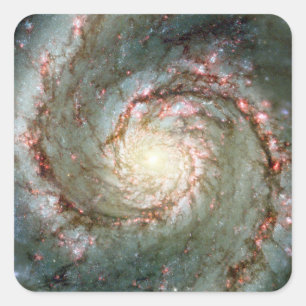 Whirlpool Galaxy Quadratischer Aufkleber