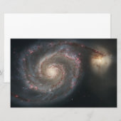 Whirlpool Galaxy (Space) (Universe) (Messier 51A) Briefpapier (Vorne/Hinten)