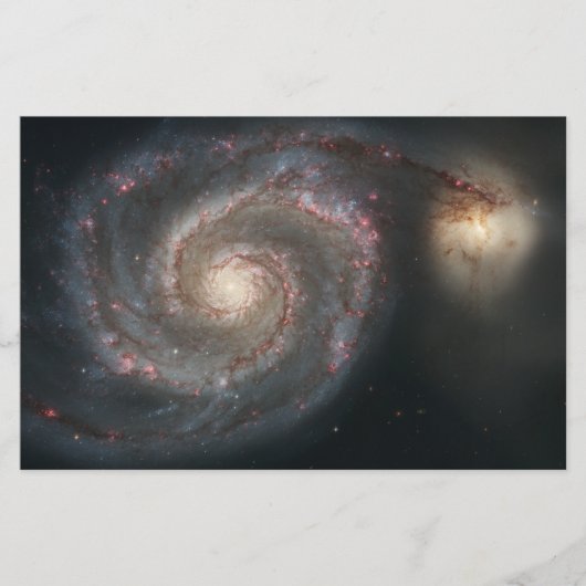 Whirlpool Galaxy (Space) (Universe) (Messier 51A) Briefpapier (Vorderseite)