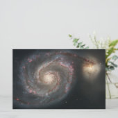 Whirlpool Galaxy (Space) (Universe) (Messier 51A) Briefpapier (Stehend Vorderseite)