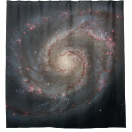 Whirlpool Galaxy (Space) (Universe) (Messier 51A) Duschvorhang