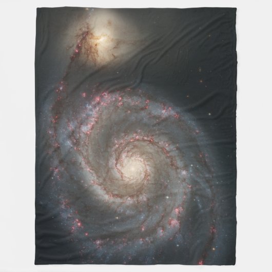 Whirlpool Galaxy (Space) (Universe) (Messier 51A) Fleecedecke (Vorderseite)