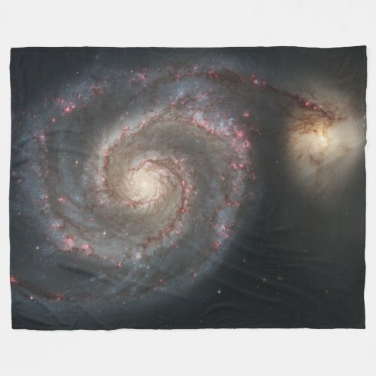 Whirlpool Galaxy (Space) (Universe) (Messier 51A) Fleecedecke (Vorderseite (Horizontal))