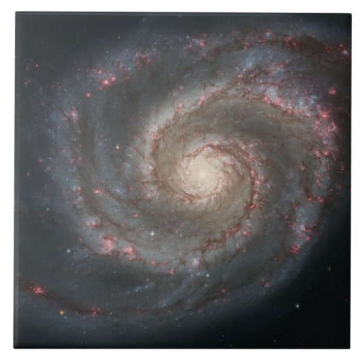 Whirlpool Galaxy (Space) (Universe) (Messier 51A) Fliese (Vorderseite)