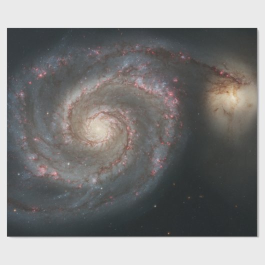Whirlpool Galaxy (Space) (Universe) (Messier 51A) Geschenkpapier (Flach)