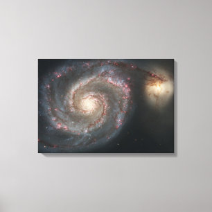 Whirlpool Galaxy (Space) (Universe) (Messier 51A) Leinwanddruck