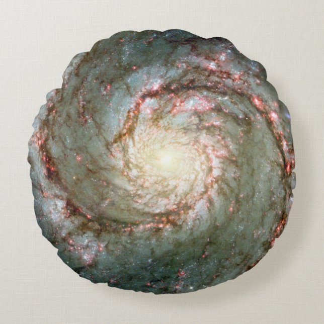 Whirlpool Gallaxy Rundes Kissen (Vorderseite)