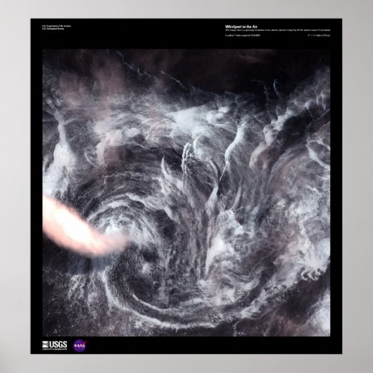 Whirlpool in der Luft vor der grönländischen Küste Poster (Vorne)