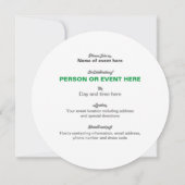 Whirlpool Mosaik Runde Einladung in Aquamarin grün (Rückseite)