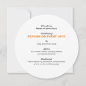 Whirlpool Mosaik Runde Einladung in Gold und Oliv (Rückseite)