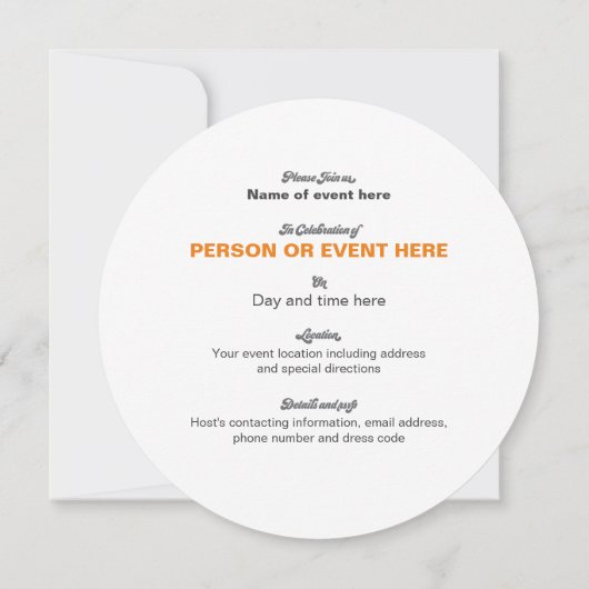 Whirlpool Mosaik Runde Einladung in Gold und Oliv (Rückseite)