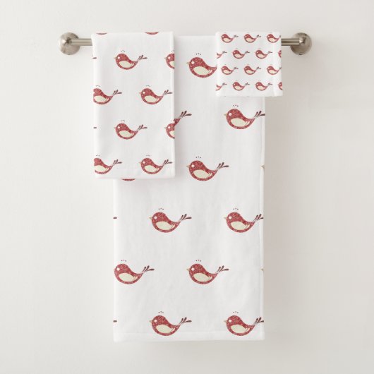 WHIRLROBIN CHALKBOARD BADEZIMMER TOWEL SET (Insitu)