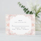 Whirlwind Bloral Wedding RSVP Card Karte (Stehend Vorderseite)