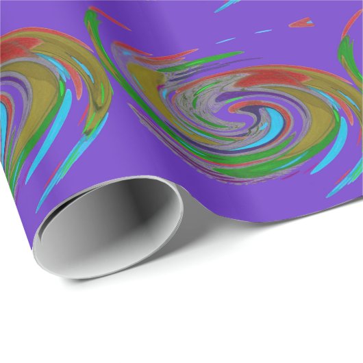 Whirlwind Lila Geschenkpapier (Rolleneckpunkt)