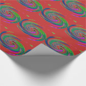 Whirlwind Red Orange Geschenkpapier (Ecke)