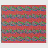 Whirlwind Red Orange Geschenkpapier (Flach)
