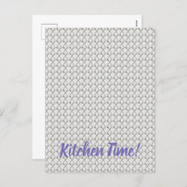 Whisk and Cooking Spoon Muster für Köche in der Kü Feiertagspostkarte