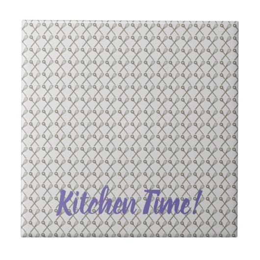 Whisk and Cooking Spoon Muster für Köche in der Kü Fliese (Vorderseite)