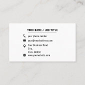 Whisk Bakery Bake Shop Baker Backwaren Visitenkarte (Rückseite)