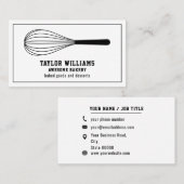 Whisk Bakery Bake Shop Baker Backwaren Visitenkarte (Vorne/Hinten)