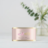Whisk Blume Gold Strip Rose Gold Bäckerei Visitenkarte (Stehend Vorderseite)