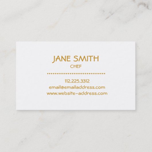 Whisk Blume Küche für Bäckerei, Catering Visitenkarte (Rückseite)