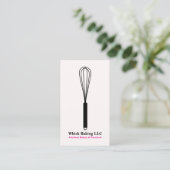 Whisk Chef & Caterer at the Bakery | Blush & Gold Visitenkarte (Stehend Vorderseite)