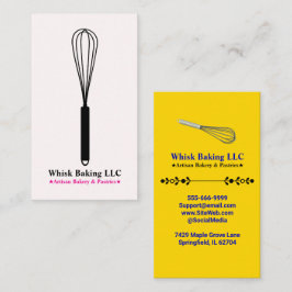Whisk Chef & Caterer at the Bakery | Blush & Gold Visitenkarte