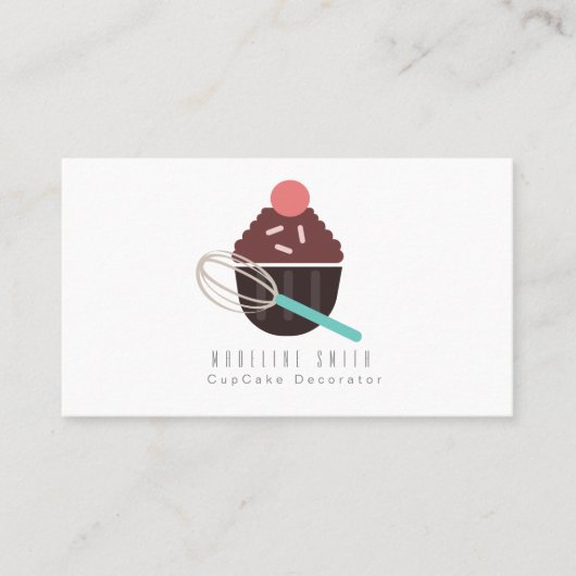 Whisk Cupcake Backkuchen Dekorator Sprinklen Visitenkarte (Vorderseite)