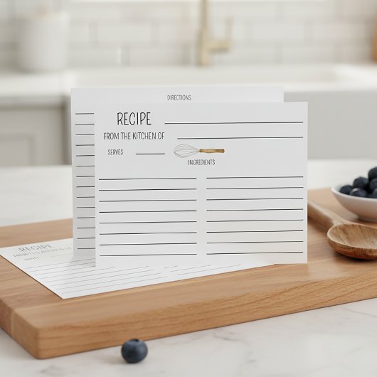 Whisk Double Sided Recipe Card