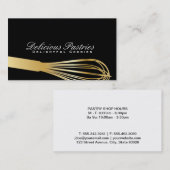 Whisk (Gold) | Kulinarischer Meister Visitenkarte (Vorne/Hinten)