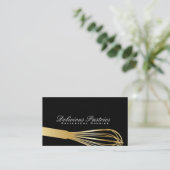 Whisk (Gold) | Kulinarischer Meister Visitenkarte (Stehend Vorderseite)
