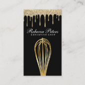 Whisk Golden | Glitzer Tropfen Sirup Visitenkarte (Vorderseite)