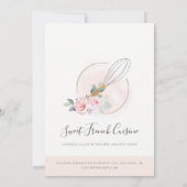 Whisk Holz Blumengebäck Küche Klasse laden Dankeskarte (Rückseite)