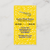 Whisk it Chef (Bakery & Caterer) Blush Pink & Gold Visitenkarte (Rückseite)