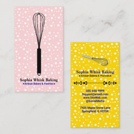 Whisk it Chef (Bakery & Caterer) Blush Pink & Gold Visitenkarte