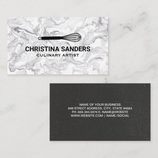 Whisk Marble | Master Business Card Visitenkarte (Vorne/Hinten)