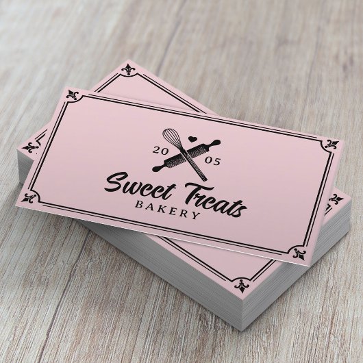 Whisk & Rolling Button Handgefertigt mit Liebe Bäc Visitenkarte