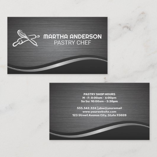 Whisk Rolling Button | Kulinarisch Visitenkarte (Vorne/Hinten)