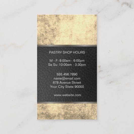 Whisk Rolling Button Kulinarischer Meister Lux Gol Visitenkarte (Rückseite)